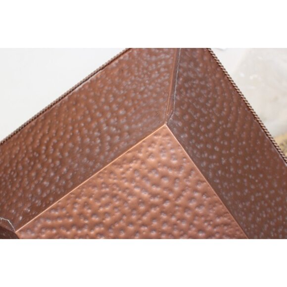 Southern Living Alexandria Container Hammered Brass Metal Square 4 Side #40419 - Picture 6 of 8